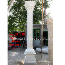 Columna blanca de la escultura de la piedra de mármol (SY-C003)